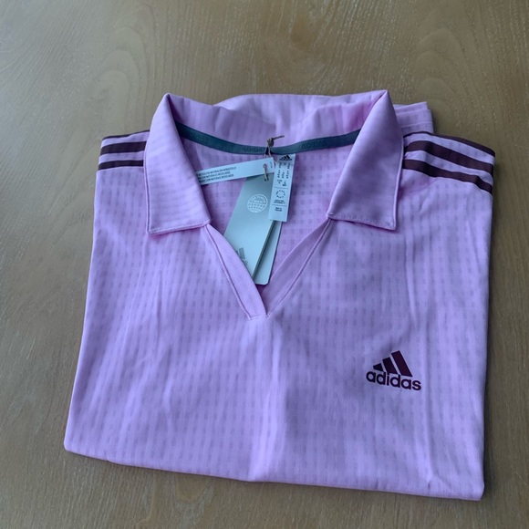 NWT- Adidas Women 3 Stripes Polo Shirt - Picture 3 of 8